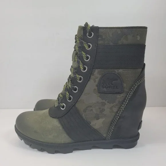 Sorel Lexie Wedge Women's Hiker Green Boots US Size 10 NWT - Picture 4 of 13